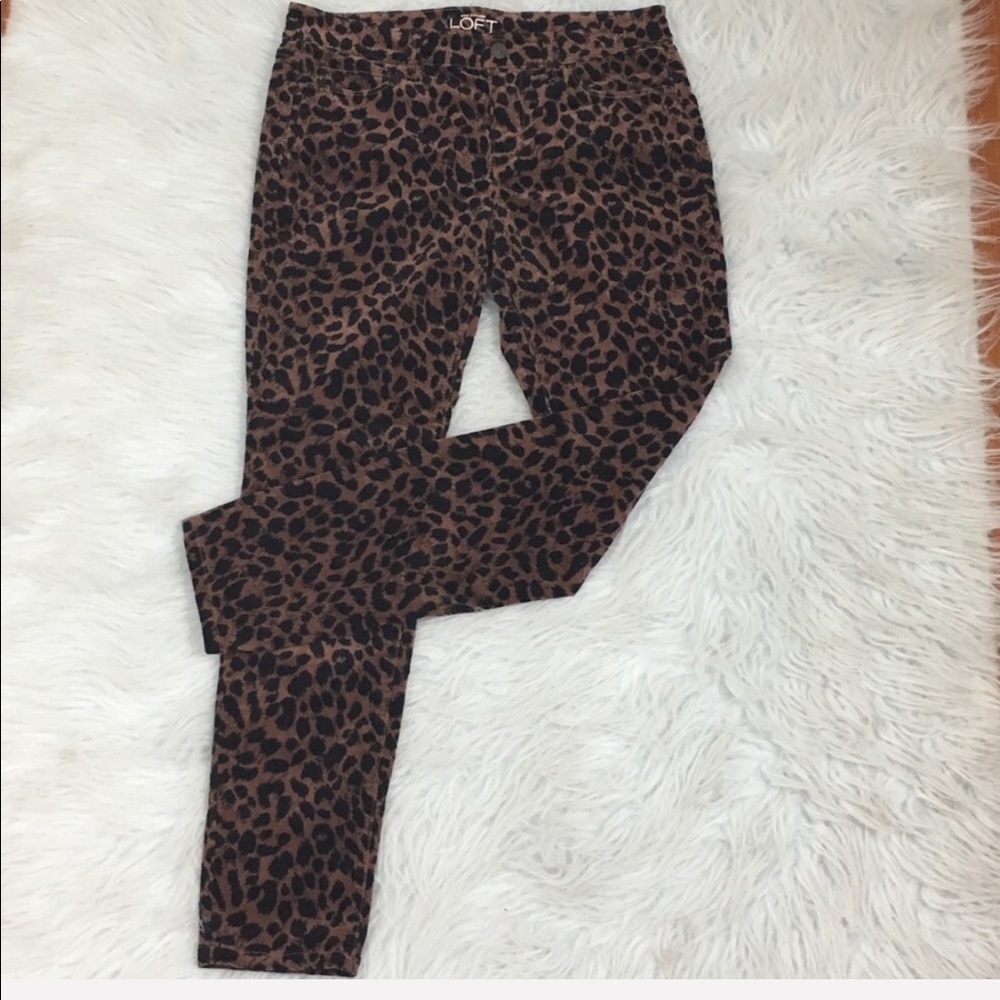 Ann Taylor Loft Womens Animal Print Pant 🔥
